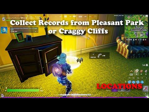 Collect Records from Pleasant Park or Craggy Cliffs Locations | Fortnite