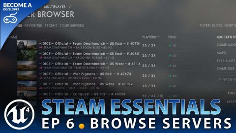 Server Finder Widget - #5 Unreal Engine 4 Steam Multiplayer Essentials