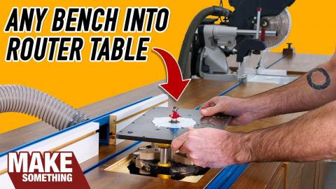 Combining my Router Table and Miter Saw Bench to Save Space.