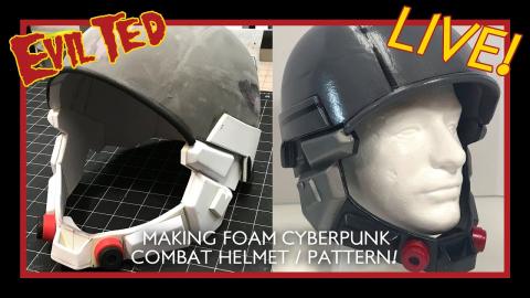 Making Foam Cyberpunk Combat Helmet : Pattern
