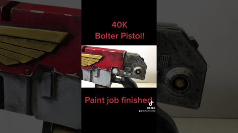 Painting 40K Bolter Pistol! Video coming soon.