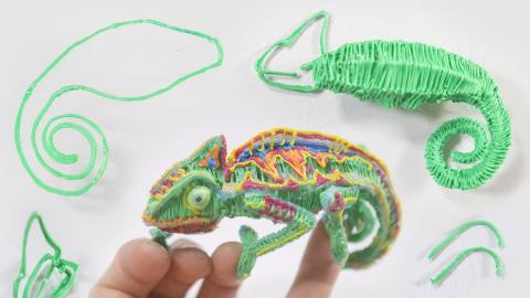3D Pen Technique // Chameleon (see description)