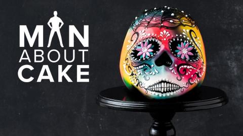 #CakeSlayer Halloween: SUGAR SKULL CAKE | Man About Cake with Joshua John Russell