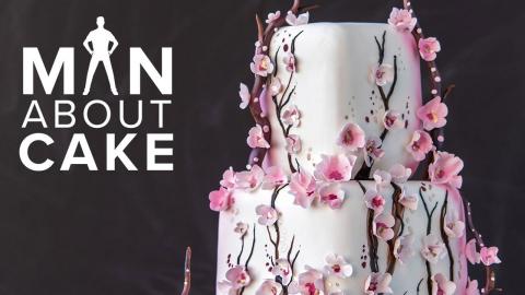 #FanAboutCake: Piped CHERRY BLOSSOM Cake | Man About Cake with Joshua John Russell