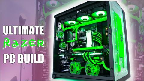 Ultimate RAZER PC Build 3900x 2080 ti - Water Cooled Gaming PC Time Lapse