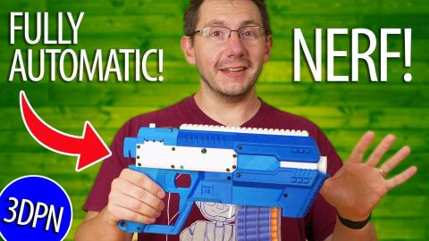 Fully Automatic 3D Printed Nerf Blaster from Project FDL - FOR ERRF!