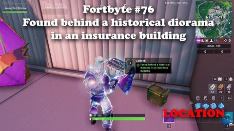 Fortbyte #76 Location - Found behind a historical diorama in an insurance building