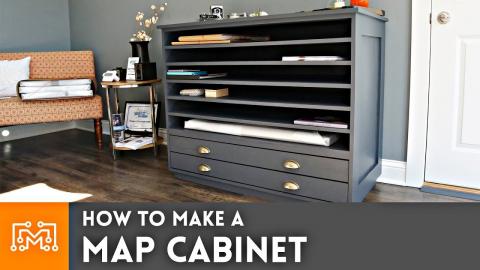 How to make a Map Cabinet // Woodworking