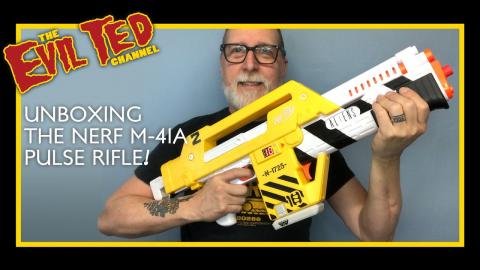 Unboxing a Nerf M -41A Pulse Rifle.
