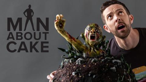 Creepy Chocolate Zombie Cake | Man About Cake Halloween Miniseries