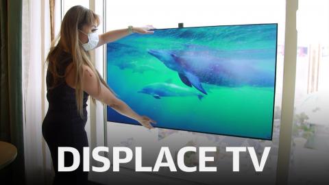 Displace TV first look at CES 2023: Displace's fully wireless OLED TV sucks... literally