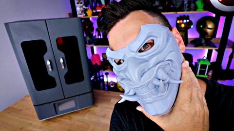 3D Printed Resin Mask - Phrozen Transform - Redhood Oni / CyberPunk 2077 Mask