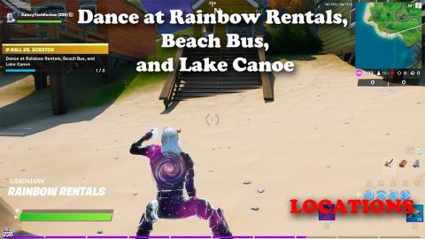 Dance at Rainbow Rentals, Beach Bus and Lake Canoe LOCATIONS