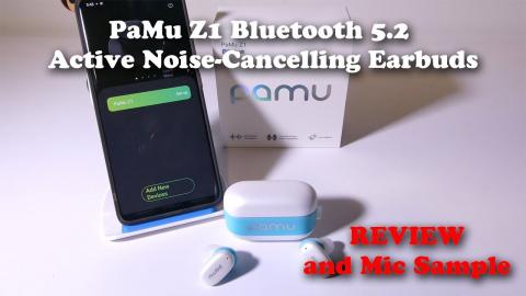 Pamu Z1 Bluetooth 5.2 Active Noise Cancelling Earbuds REVIEW and Mic Test
