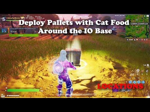 Deploy Pallets with Cat Food Around the IO Base Locations - Fortnite