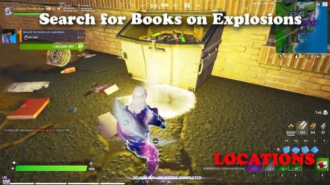 Search for Books on Explosions All Locations - Fortnite