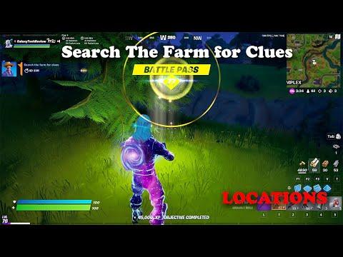 Search the farm for clues LOCATIONS - Fortnite