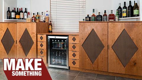 Making a Mod Style Built-in Beverage Bar | Woodworking Project