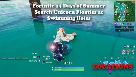 Fortnite - 14 Days of Summer - Search Unicorn Floaties at Swimming Holes LOCATIONS