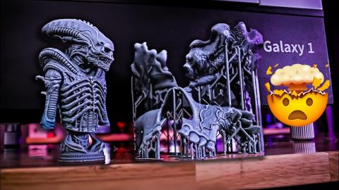 HUGE Resin 3D Printing with Lasers! Emake3D Galaxy 1 Kickstarter 3D Printer