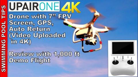 UPair One Drone 4K Camera & 7" FVP Screen, GPS, 1/2 Mile (1,000 m) Range only $350! - Review in 4K