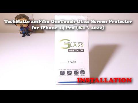 TECHmatte amFilm OneTouch Glass Screen Protector for iPhone 14 Pro  INSTALL and REVIEW