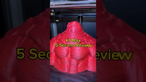 K1 Max 5 Second Review #3dprinting