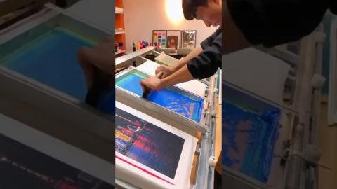 Screen Printing Is Such An Awesome Technique For Printing????????????????#satisfying #diytools #shot