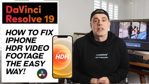 Davinci Resolve fix iPhone HDR footage the Easy way