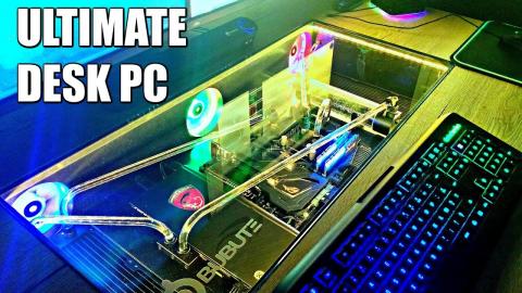 The Ultimate Water Cooled Desk PC Build - Gaming in Style! - By Stevie Terrier