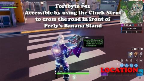 Fortbyte #51 - Accessible by using the Cluck Strut to cross the road in front of Peelys Banana Stand