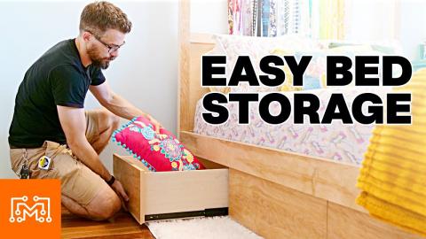 Adding Storage To Any Bed // Woodworking