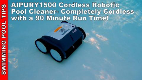 Aiper AIPURY1500 Cordless Robotic Pool Cleaner 90 min Runtime- Cleaner Floor, Walls and Waterline