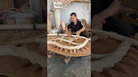 Wooden Chair Process????????????????#satisfying #skillfull #shorts