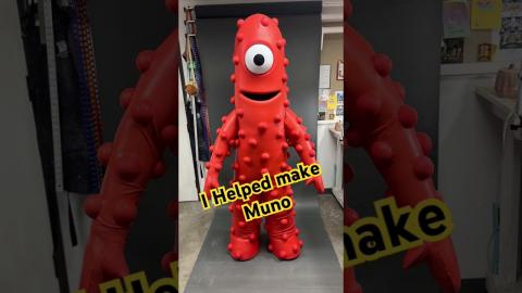 Making Muno from @yogabbagabba #diycosplay #cosplayfoam #evafoam