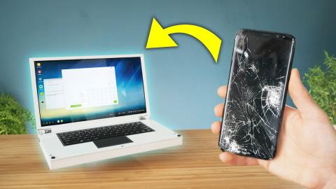 Transform a smashed phone into a functional LAPTOP!