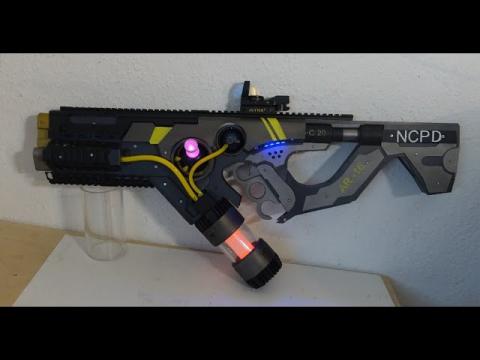 Cyberpunk Style Laser SMG