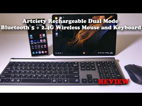 Artciety Rechargeable Dual Mode Bluetooth 5 + 2.4G Wireless Mouse and Keyboard Combo REVIEW
