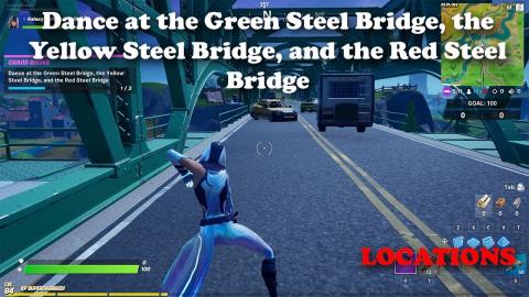 Dance at the Green Steel Bridge, the Yellow Steel Bridge, and the Red Steel Bridge - LOCATIONS