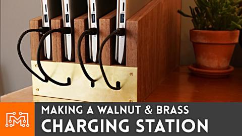 Making a Charging Station from Walnut & Brass