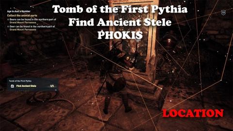 Assassin's Creed Odyssey - Tomb of the First Pythia - Ancient Stele Location