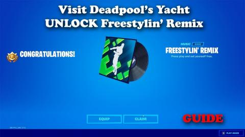 Visit Deadpool's Yacht - Unlock The Freestylin' Remix Music - Fortnite