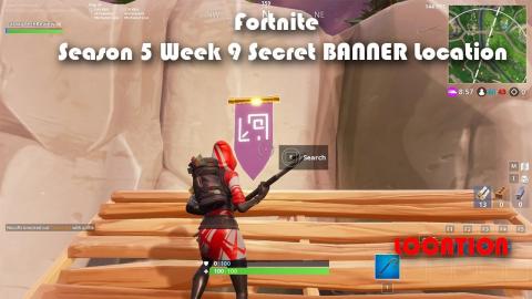 Fortnite - Season 5 - Week 9 - Secret BATTLESTAR BANNER LOCATION!