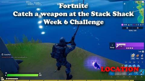 Fortnite Season 3 Week 6 Challenge - Catch a weapon at the Stack Shack LOCATION