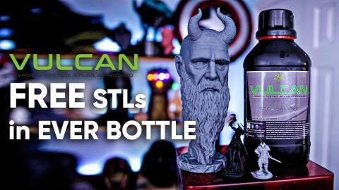 FREE STLs with Every Bottle of Resin! Vulcan Resin Kickstarter Campaign first look!