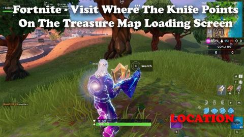 Fortnite - Visit Where The Knife Points On The Treasure Map Loading Screen Location