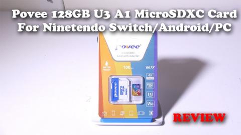 Povee 128GB U3 A1 MicroSDXC Card For Nintendo Switch/Android/PC REVIEW