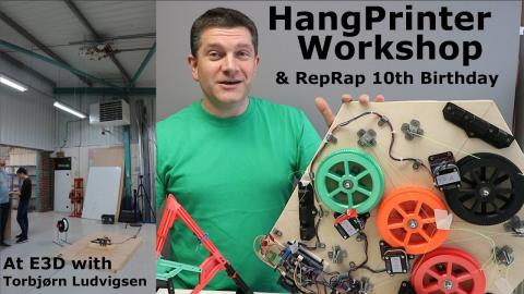 RepRap HangPrinter Workshop at E3D with Torbjørn Ludvigsen