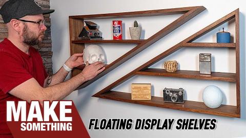 How to Make a Pair of Modern Angled Floating Shelves