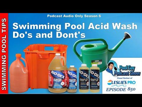 Swimming Pool Acid Wash Do's and Dont's